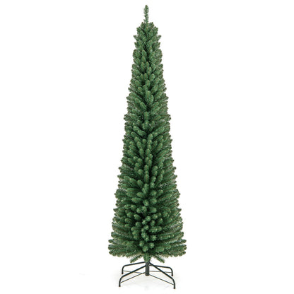 Pencil Christmas Tree with Memory Wire Branch Tips and Warm  LED Lights-7FT, Green Christmas Tree Green - 7 Foot  at Gallery Canada