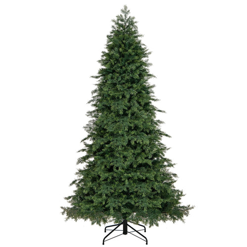 Artificial Christmas Tree Green Hinged Holiday Tree with 721/1019 Lush Branch Tips-7.5 ft, Green