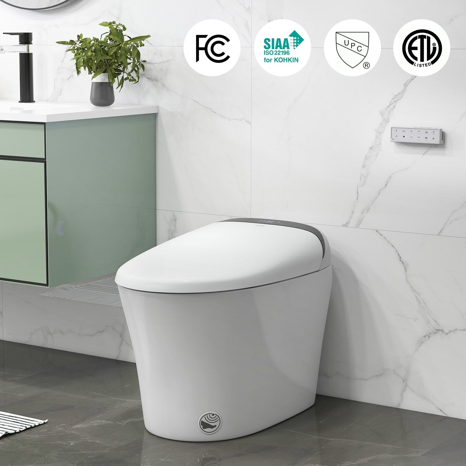 Smart Toilet with LED Display with Adjustable Heated Seat Toilet   at Gallery Canada