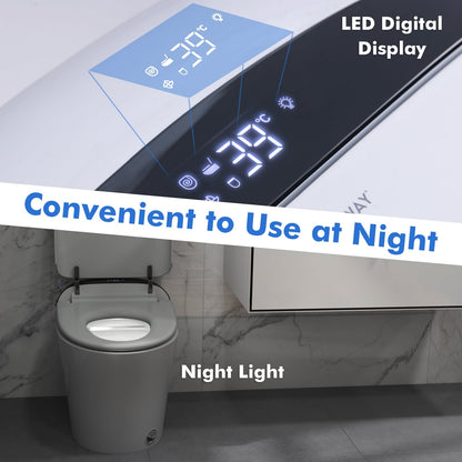 Smart Toilet with LED Display with Adjustable Heated Seat Toilet   at Gallery Canada