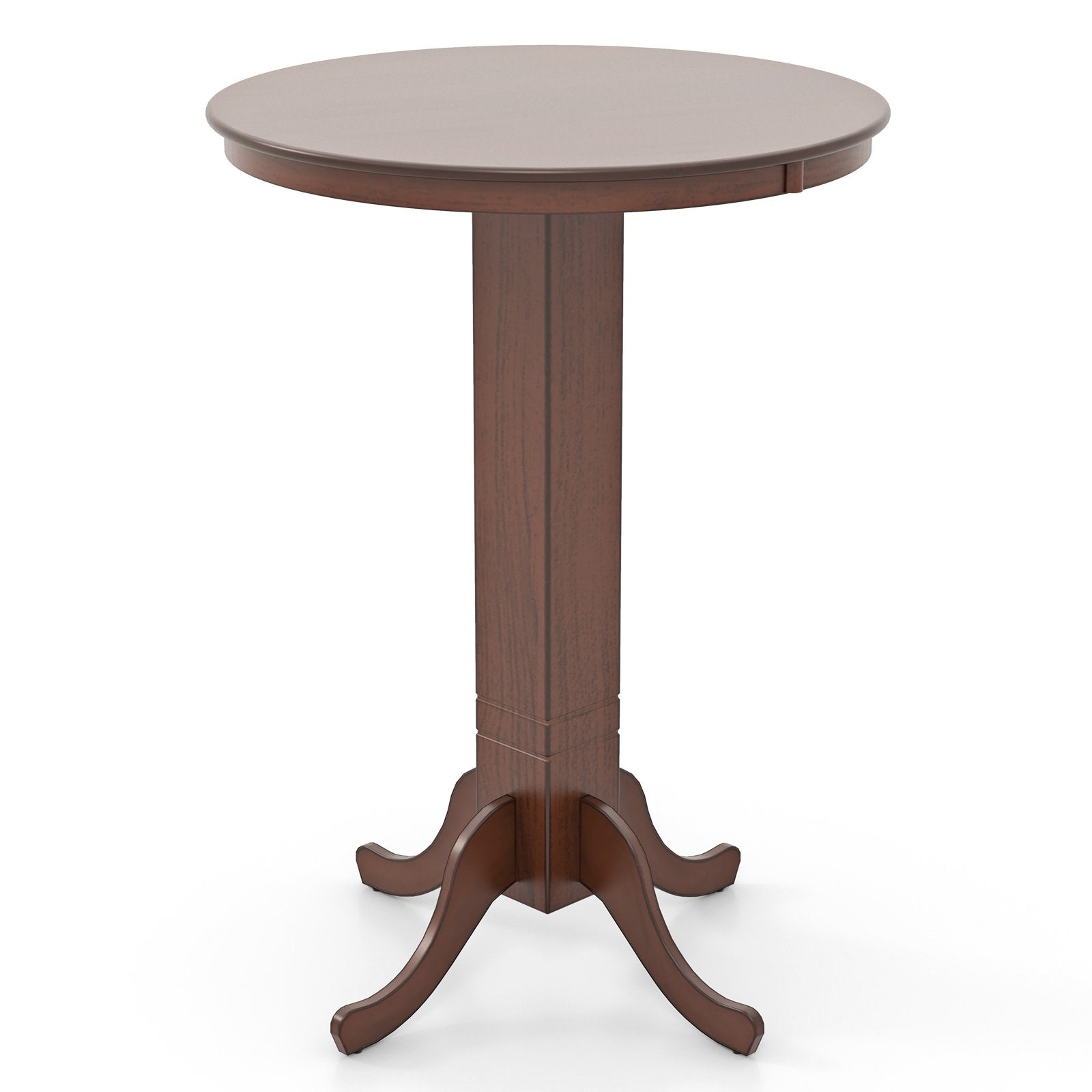 Wood Pub Round Dining Table with Pedestal Base, Espresso Dining Tables Espresso at Gallery Canada
