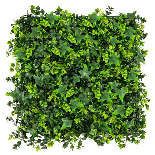 12 Pieces 20 x 20 Inch Artificial Greenery Foliage Panels with Insertable Branches, Green Decorative Fencing & Flooring Green  at Gallery Canada