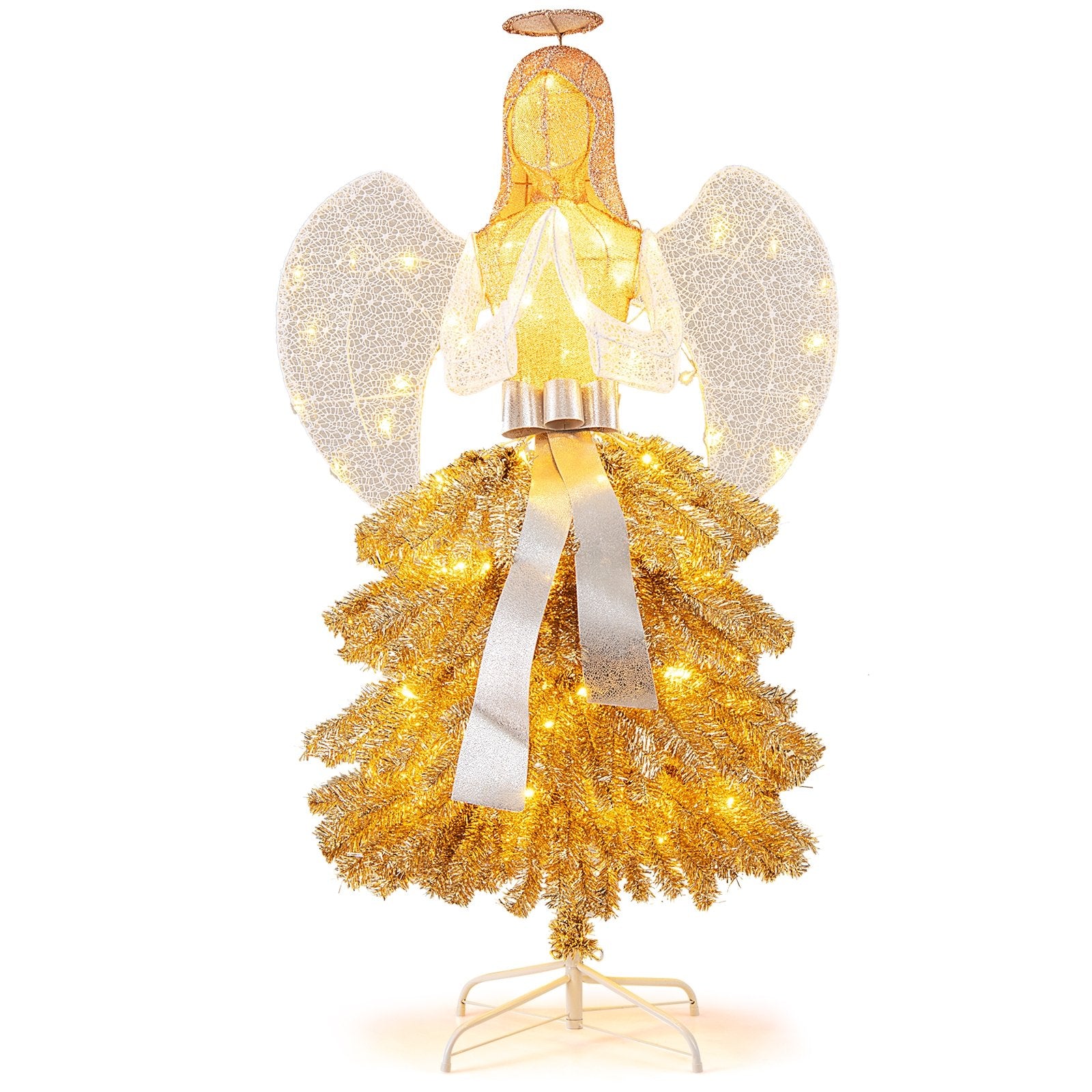 5.2 Feet Lighted Angel Artificial Christmas Tree with Warm White LED Lights Christmas Tree Options  at Gallery Canada