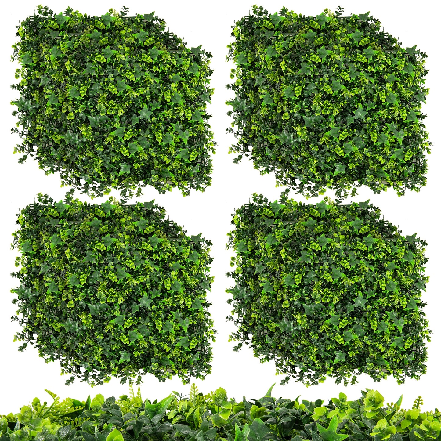 12 Pieces 20 x 20 Inch Artificial Greenery Foliage Panels with Insertable Branches, Green Decorative Fencing & Flooring   at Gallery Canada