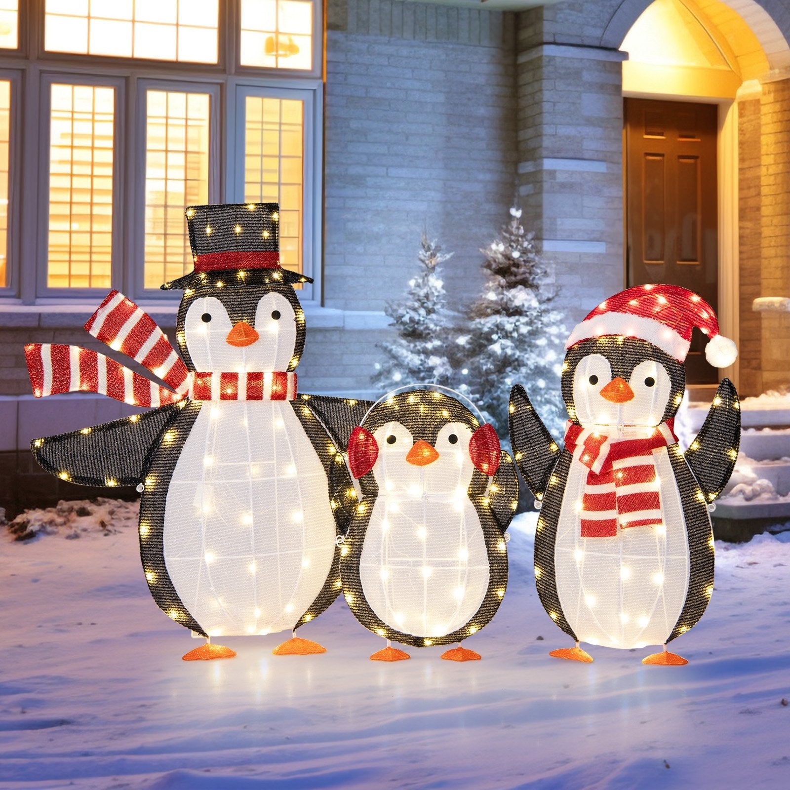 Light up Penguins Christmas Decorations with 194 LED Lights and Zip Ties Christmas Decor & Accessories   at Gallery Canada