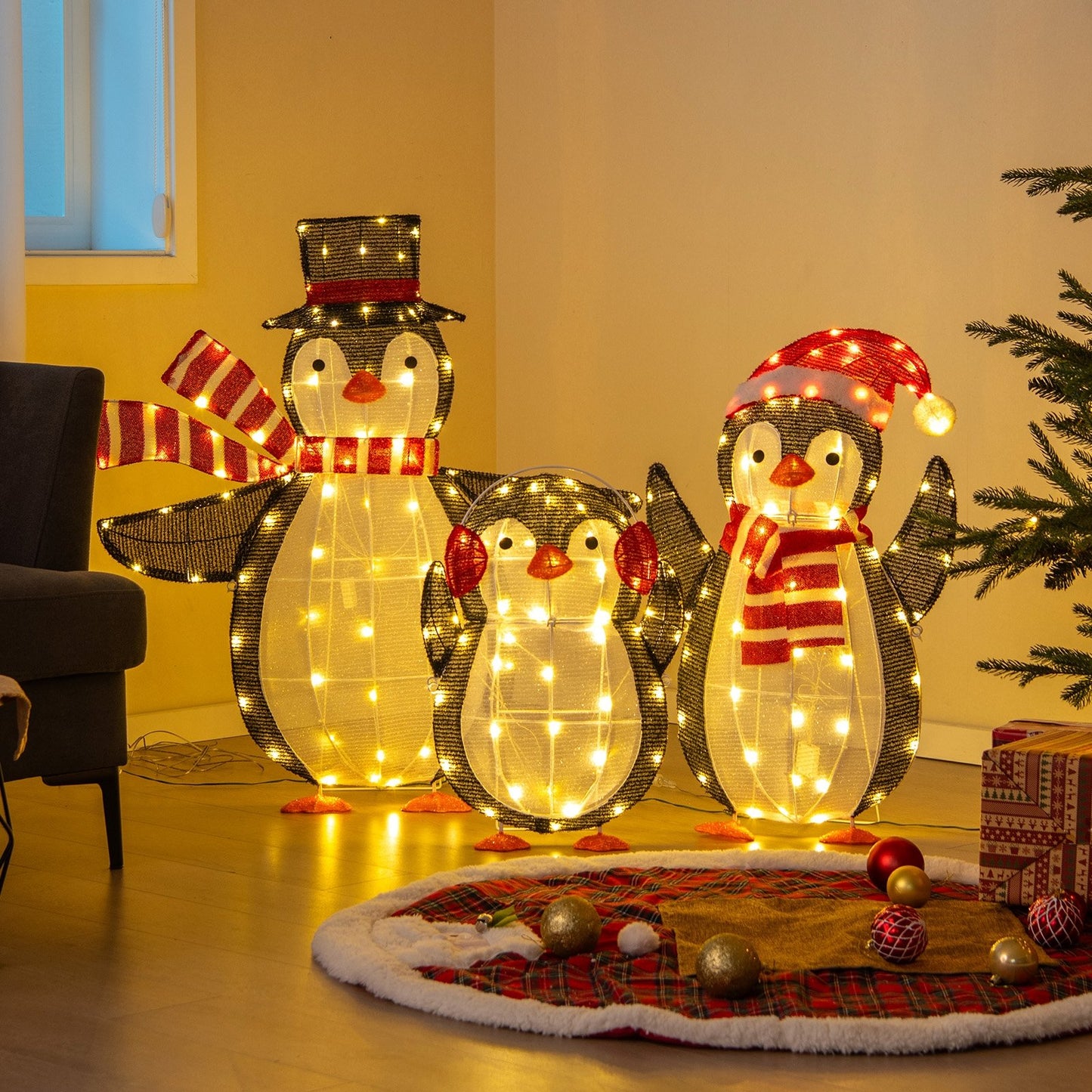 Light up Penguins Christmas Decorations with 194 LED Lights and Zip Ties Christmas Decor & Accessories   at Gallery Canada