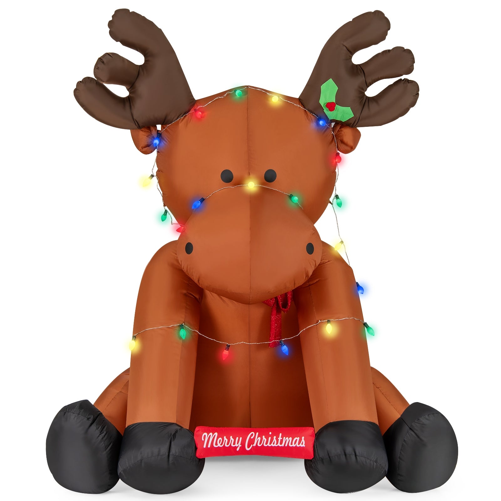 8.5 Feet Tall Christmas Inflatable Reindeer with 24 LED String Lights, Brown Christmas Decor & Accessories   at Gallery Canada