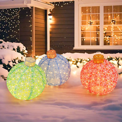 3-Piece Pre-Lit Pop up Christmas Ball Set with Warm White LED Lights Christmas Decor & Accessories   at Gallery Canada