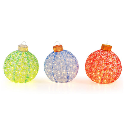 3-Piece Pre-Lit Pop up Christmas Ball Set with Warm White LED Lights Christmas Decor & Accessories Options  at Gallery Canada