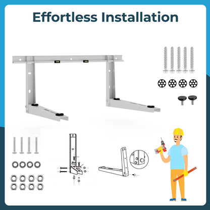 Mini Split Wall Mounting Bracket for 12000-24000 BTU Universal Ductless AC, Silver Mini Split Air Conditioners   at Gallery Canada