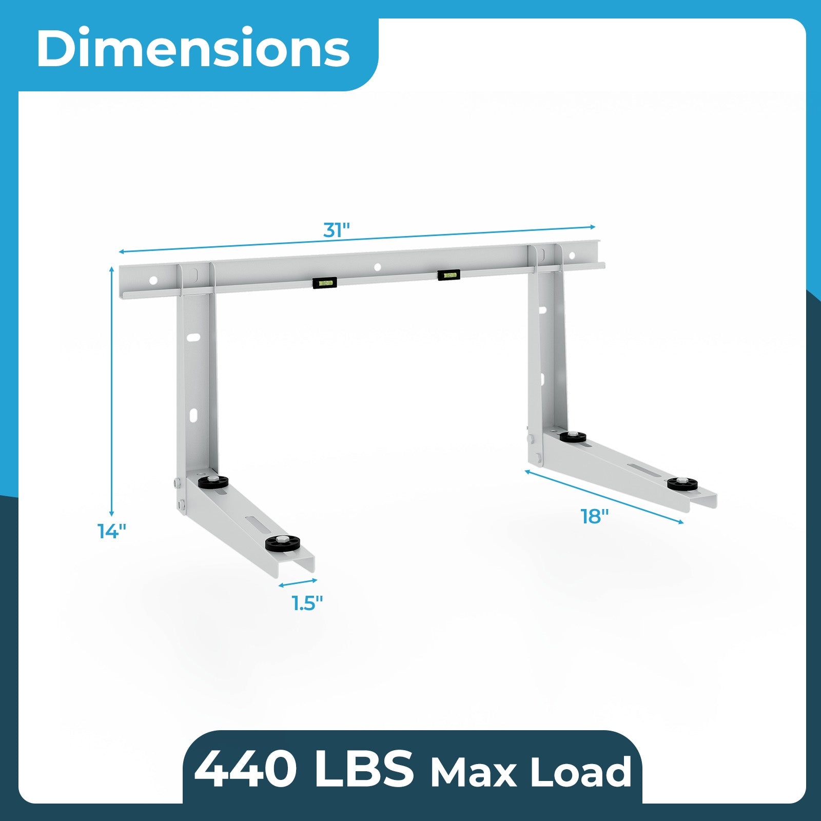 Mini Split Wall Mounting Bracket for 6000-12000 BTU Universal Ductless AC, Silver Mini Split Air Conditioners   at Gallery Canada