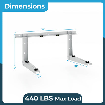 Mini Split Wall Mounting Bracket for 6000-12000 BTU Universal Ductless AC, Silver Mini Split Air Conditioners   at Gallery Canada