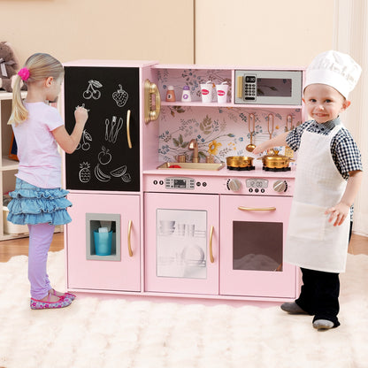 Toddler Pretend Play Kitchen for Boys and Girls 3-6 Years Old, Light Pink Play Kitchen Sets   at Gallery Canada