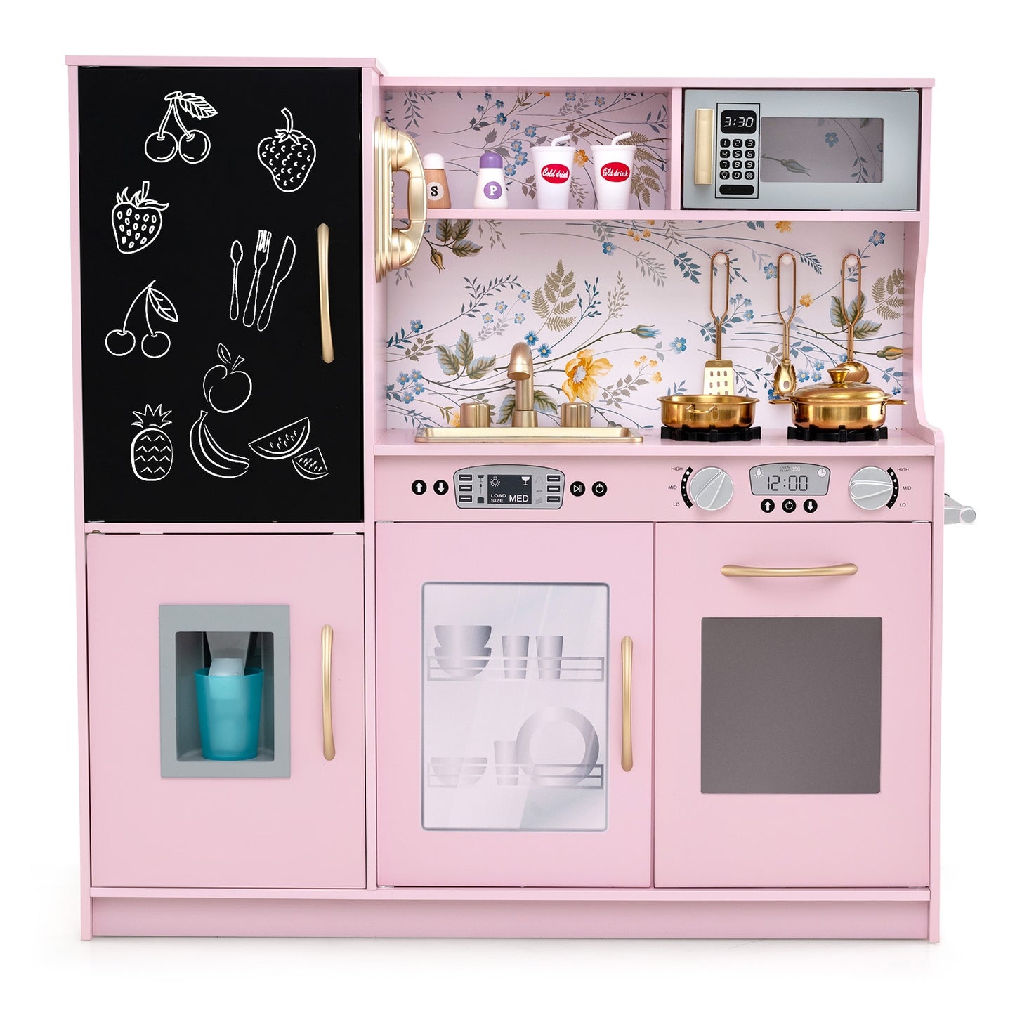 Toddler Pretend Play Kitchen for Boys and Girls 3-6 Years Old, Light Pink Play Kitchen Sets Light Pink  at Gallery Canada