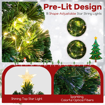 Pre-Lit Artificial Xmas Tree with Top Star and Branch Tips-4 FT, Green Christmas Tree   at Gallery Canada