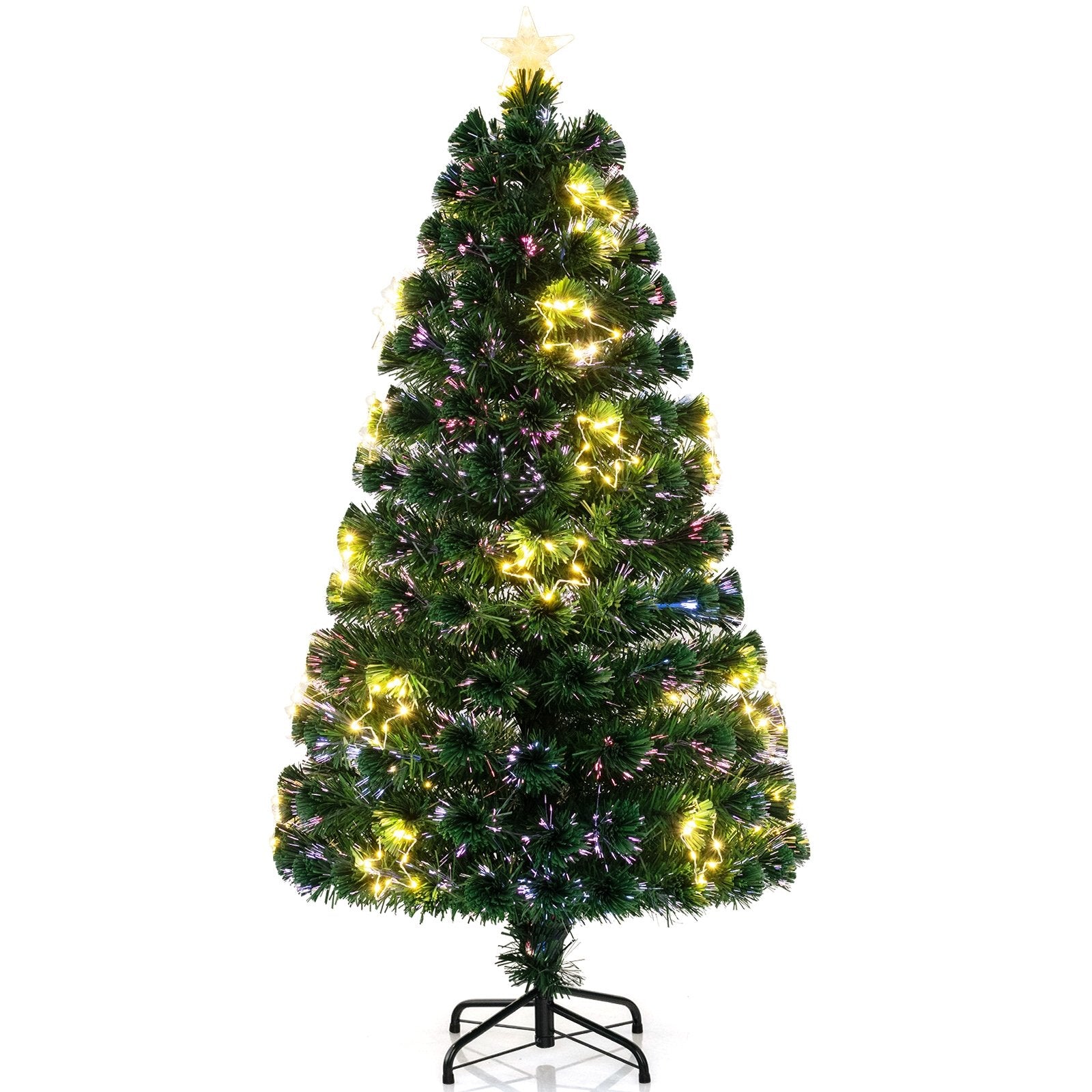 Pre-Lit Artificial Xmas Tree with Top Star and Branch Tips-5 FT, Green Christmas Tree Green - 5 Foot  at Gallery Canada