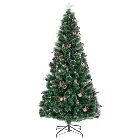 5/6/7 Feet Artificial Christmas Tree with Red Berries and Kerosene Lamps-7 ft Christmas Tree 7 Foot  at Gallery Canada