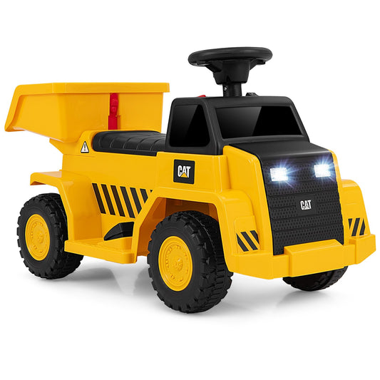 Electric Licensed Caterpillar Construction Vehicle with One-Button Start, White Powered Ride On Toys White  at Gallery Canada