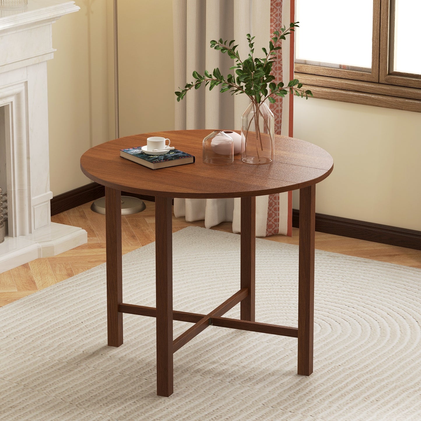 Dual Drop Leaf Dining Table for Small Spaces, Walnut Dining Tables   at Gallery Canada