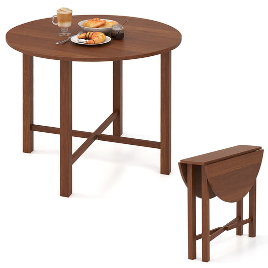 Dual Drop Leaf Dining Table for Small Spaces, Walnut Dining Tables Walnut  at Gallery Canada