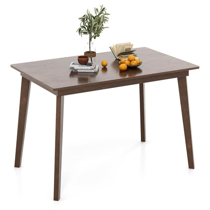 48 Inch Wooden Dining Table with Rubber Wood Legs for 4 People, Brown Dining Tables Brown  at Gallery Canada