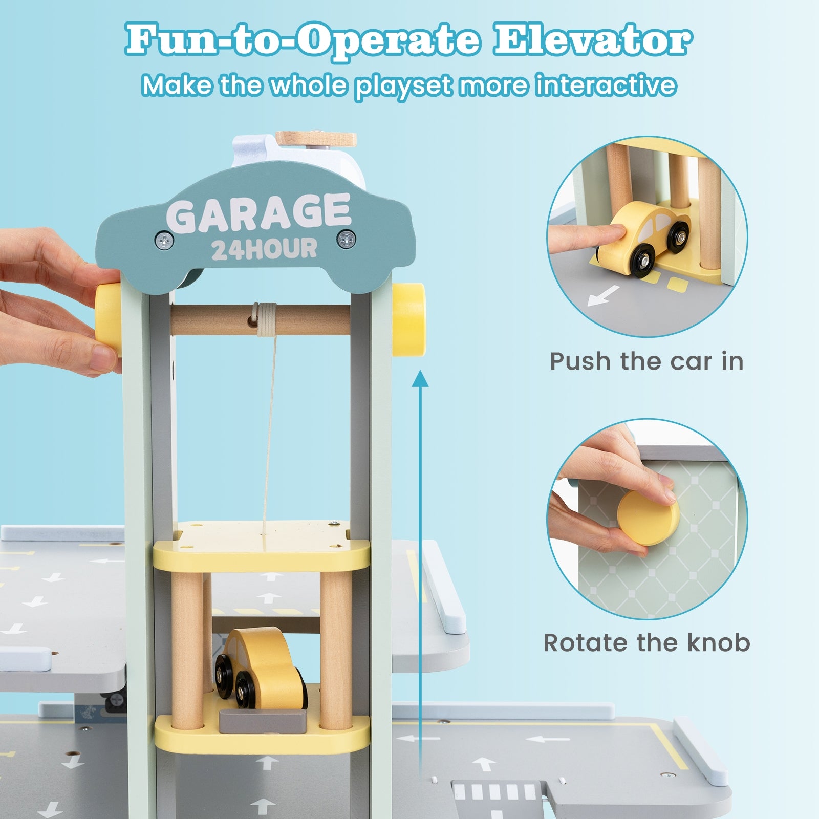 Parking Garage Playset with 4 Cars and Helicopter, Gray Push & Pedal Ride On Toys   at Gallery Canada