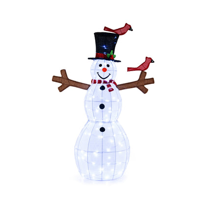 4.8 Feet Christmas Snowman with 120 LED Lights and 2 Decorative Red Birds Christmas Decor & Accessories Options  at Gallery Canada