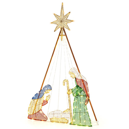 6 Feet Pre-Lit Nativity Scene Set with 240 Warm White LED Lights Christmas Decor & Accessories   at Gallery Canada