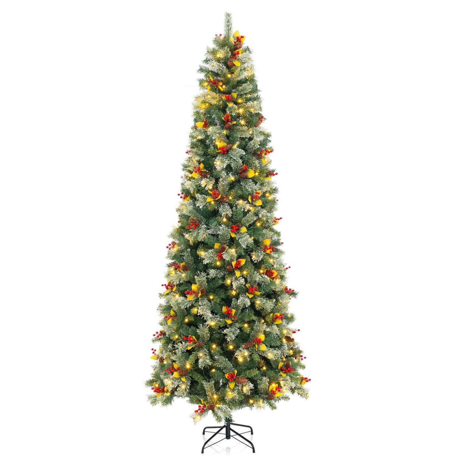 5/7.5/9 FT Pre-Lit Artificial Christmas Tree with 453/1096/1416 PVC and Pine Needles-XL, Green Christmas Tree XL - Green  at Gallery Canada