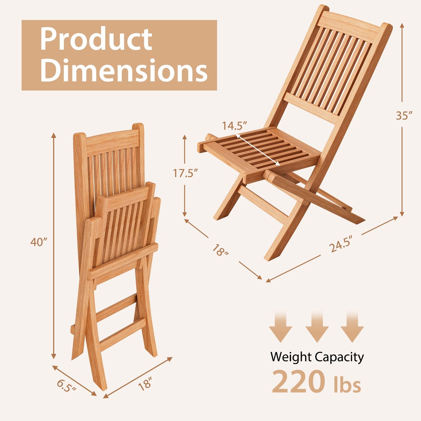 Outdoor Bistro Set with Slatted Seat and Tabletop for Backyard Patio Dining Sets   at Gallery Canada