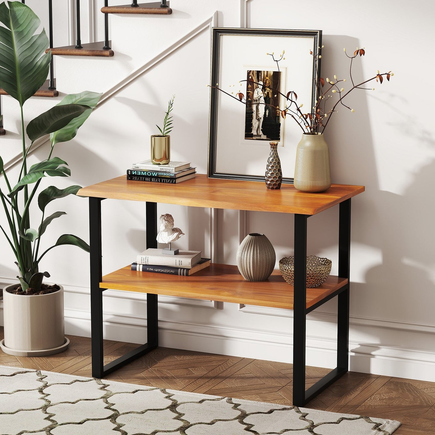 Teak Bathroom Storage Shelf for Living Room and Bedroom Nightstands   at Gallery Canada