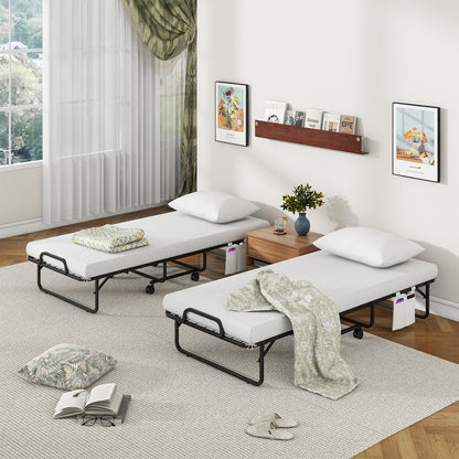 Cot Size Folding Bed with Memory Foam Mattress and Pillow Folding Beds   at Gallery Canada