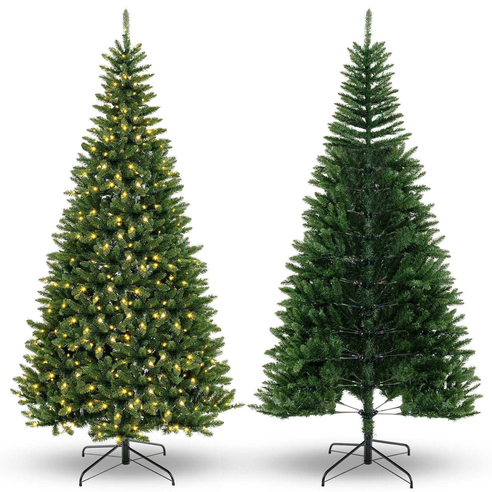 8 FT Corner Artificial Christmas Tree with 1137 Branch Tips and 360 Warm White LED Lights Christmas Tree Options  at Gallery Canada