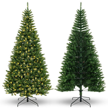 8 FT Corner Artificial Christmas Tree with 1137 Branch Tips and 360 Warm White LED Lights Christmas Tree Options  at Gallery Canada