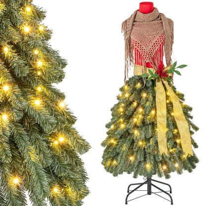 5 FT Pre-lit Mannequin Artificial Christmas Tree Dress Form Xmas Tree Christmas Tree   at Gallery Canada