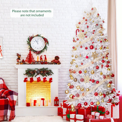 7 FT Artificial Xmas Tree with 1880 PE PVC Branch Tips for Party and Carnival, White Christmas Tree   at Gallery Canada