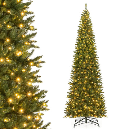 12 FT Artificial Christmas Tree with 800 Warm White LED Lights for Home Party Shopping Mall, Green Christmas Tree   at Gallery Canada