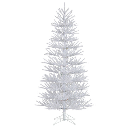 7 FT Artificial Pre-lit Christmas Tree Hinged Xmas Tree with 820 Coral-like Branch Tips, White Christmas Tree White  at Gallery Canada