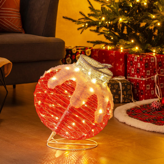 Outdoor Christmas Lantern Pop-Up Lighted Festive Ball with 80 LED Lights and Support Base Christmas Decor & Accessories Options  at Gallery Canada