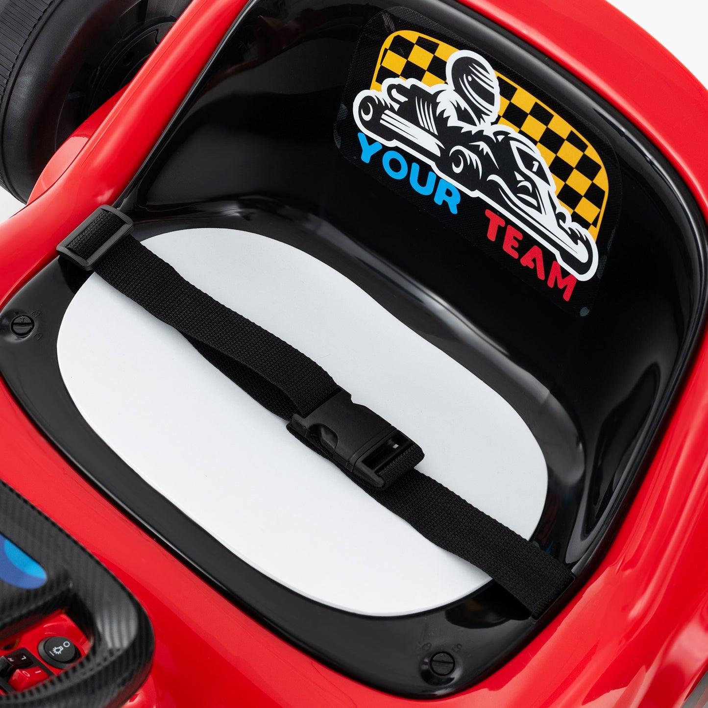 12V Electric Go Kart for Kids Race Toy with Remote Control and Music, Red Powered Ride On Toys   at Gallery Canada