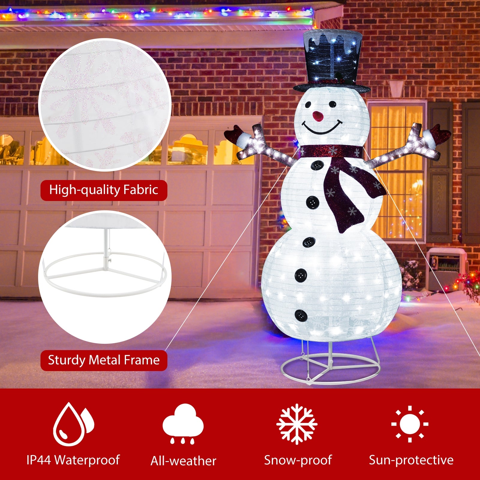 Pre-Lit Pop-up Christmas Decoration with 180 Cold White LED Lights, White Christmas Decor & Accessories   at Gallery Canada