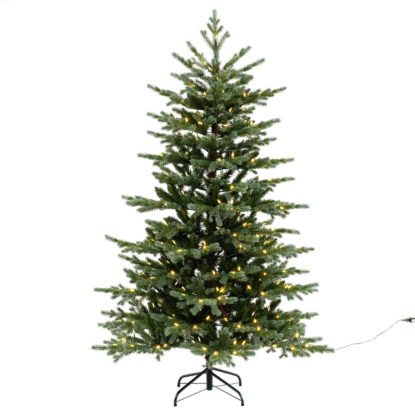 5/6/7 Feet Artificial Christmas Tree with 1426/2116/3156 Lush PVC and 200/300/400 Warm White LED Lights-M Christmas Tree Medium - 6 Foot  at Gallery Canada