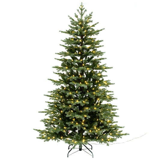 5/6/7 Feet Artificial Christmas Tree with 1426/2116/3156 Lush PVC and 200/300/400 Warm White LED Lights-L Christmas Tree Large - 7 Foot  at Gallery Canada