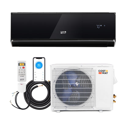 17000 BTU 21 SEER2 208-230V Wifi Enabled Mini Split Air Conditioner and Heater Black, Black Mini Split Air Conditioners Black  at Gallery Canada