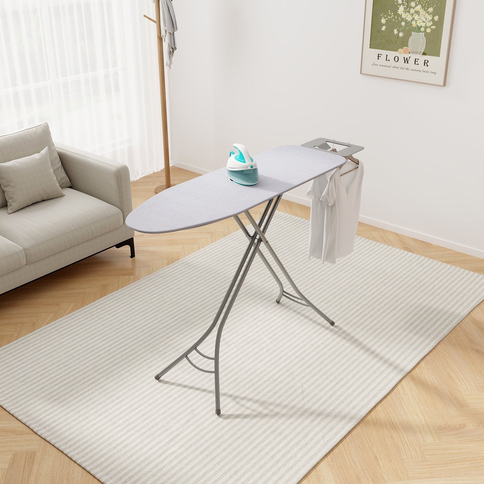 Foldable Ironing Board with Iron Rest and Adjustable Height, Gray Dryers   at Gallery Canada