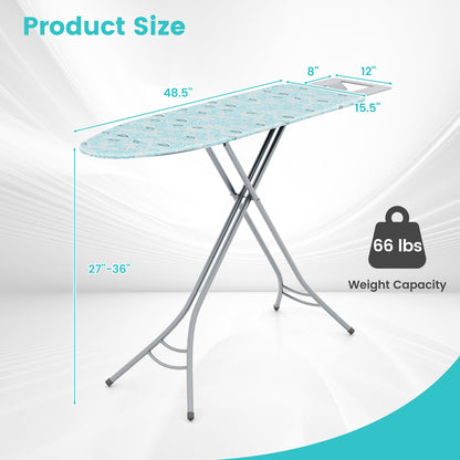 Foldable Ironing Board with Iron Rest and Adjustable Height, Turquoise Dryers   at Gallery Canada