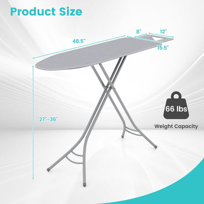 Foldable Ironing Board with Iron Rest and Adjustable Height, Gray Dryers   at Gallery Canada