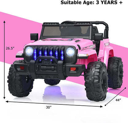 12V Kids Ride-on Jeep Car with 2.4 G Remote Control, Pink Powered Ride On Toys   at Gallery Canada