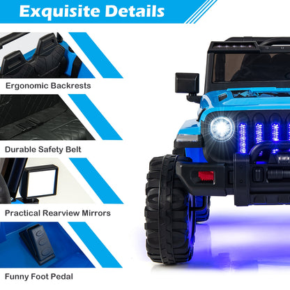 12V Kids Ride-on Jeep Car with 2.4 G Remote Control, Blue Powered Ride On Toys   at Gallery Canada