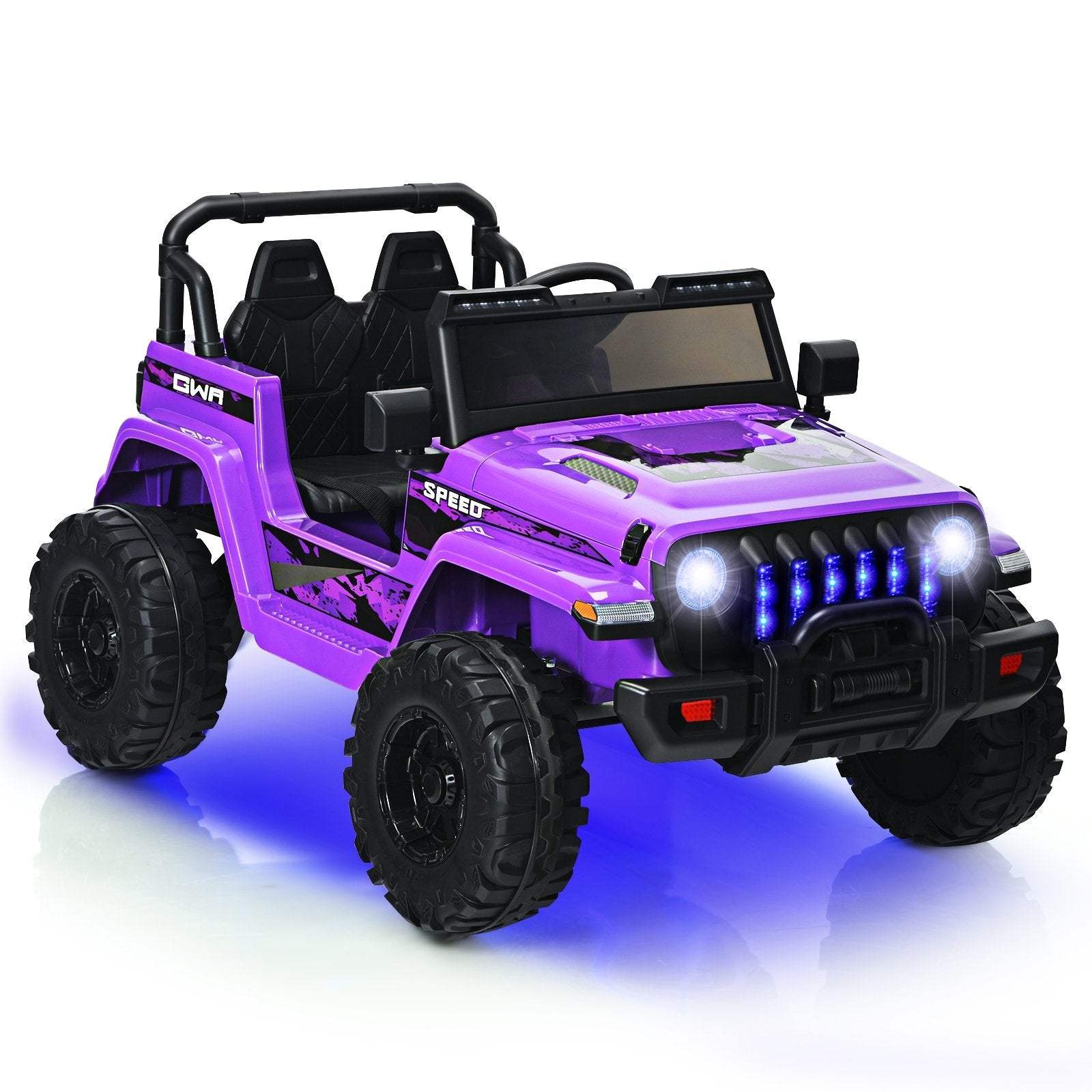 12V Kids Ride-on Jeep Car with 2.4 G Remote Control, Purple Powered Ride On Toys Purple  at Gallery Canada